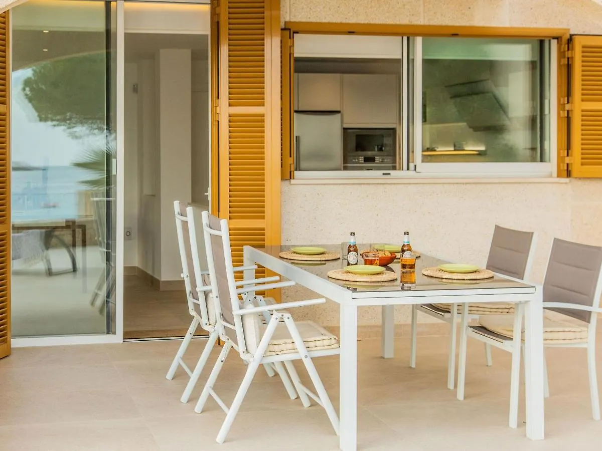 빌라 Es Turo, Luxury Beachfront Apartment In Colonia San Jordi 캄포스